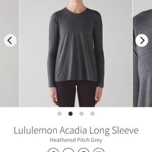 Lululemon Acadia Long Sleeve in Heathered Grey